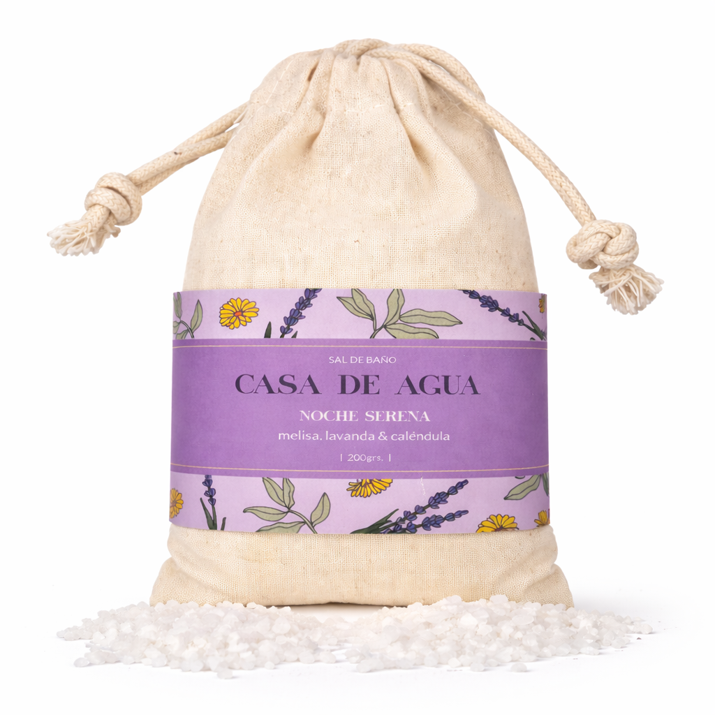 sal de bano aromatica con melisa lavanda y calendula
